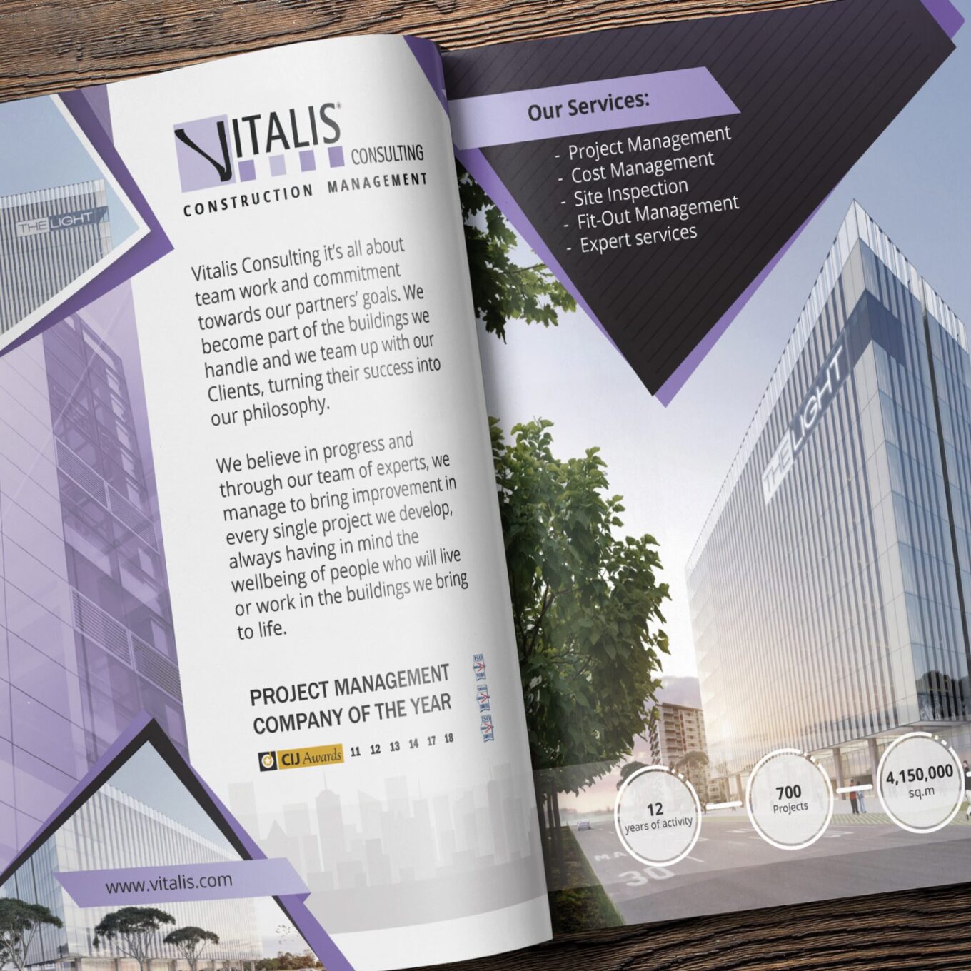 Vitalis Consulting Magazine Ad Design